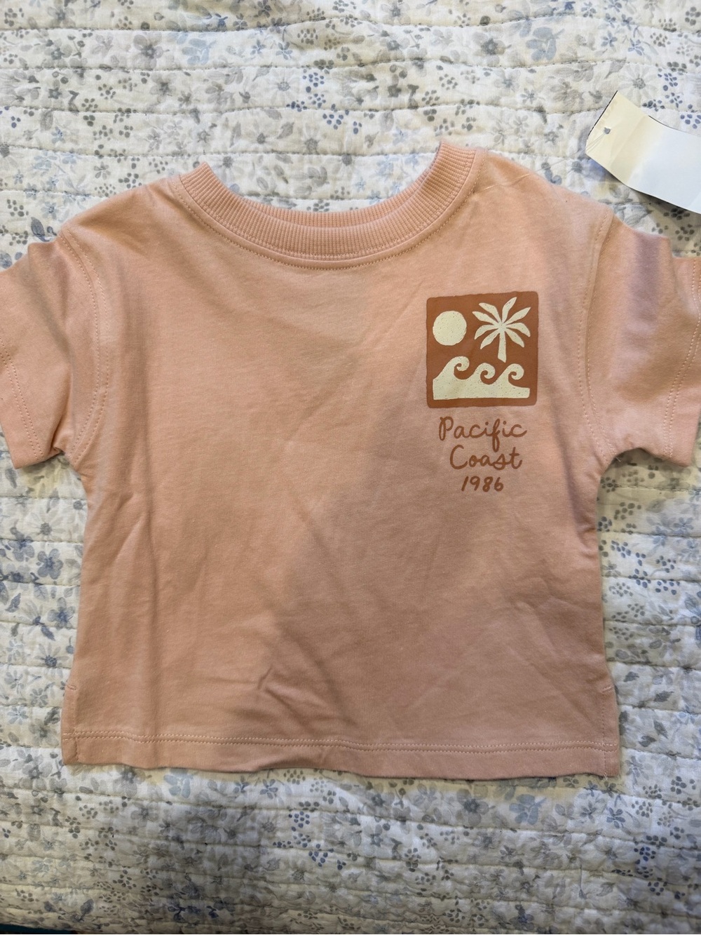 LC Lauren Conrad Peach 'Pacific Coast' Graphic Tee